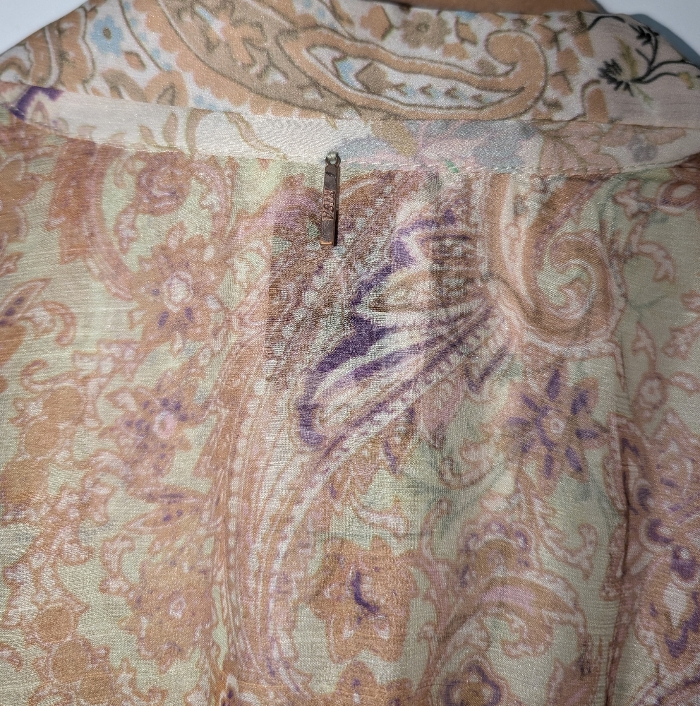 NWOT Famous Misa Los Angeles Aydeniz Dress Printemps Patchwork L - Picture 14 of 16
